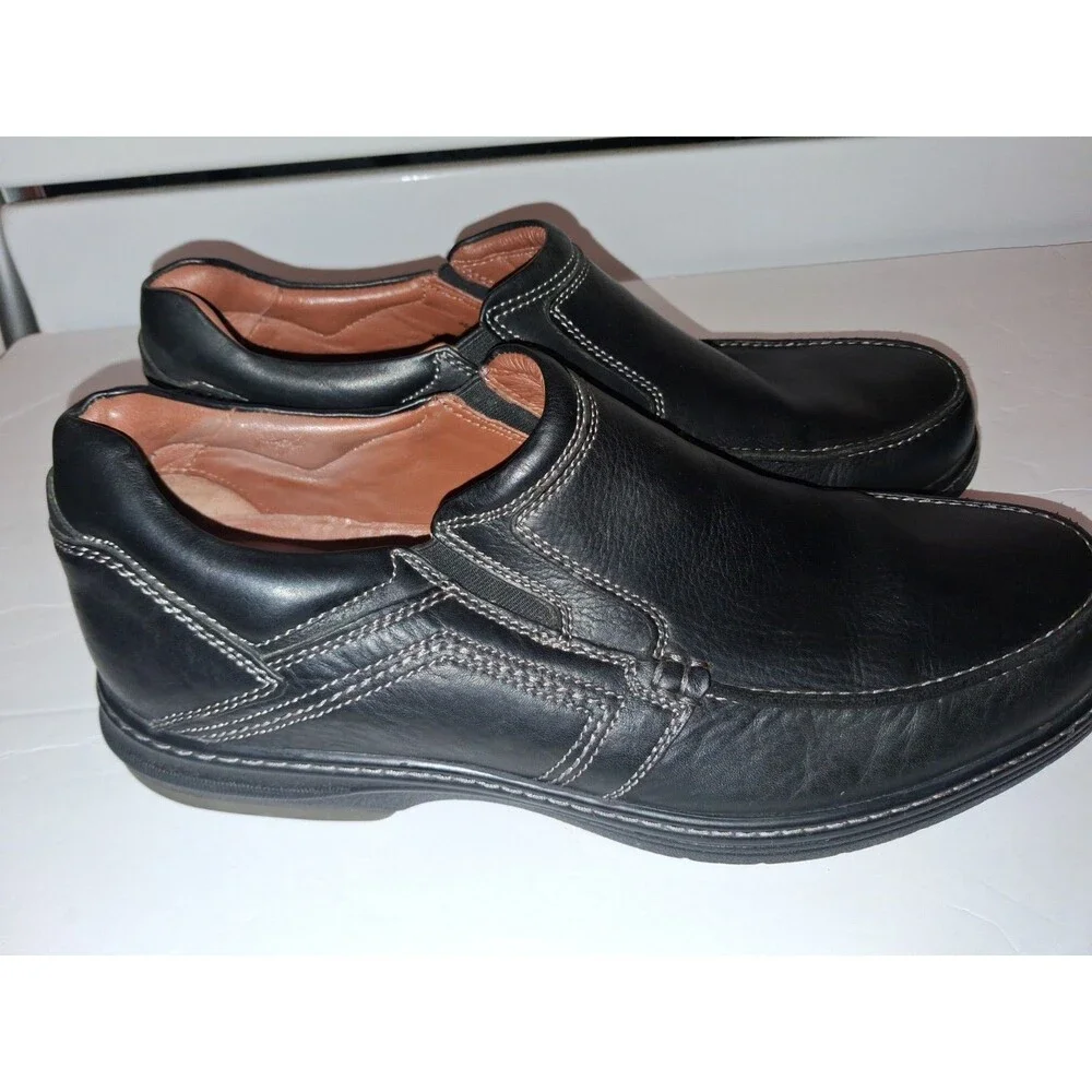 Johnston & Murphy XC4 System Waterproof Black Leather Slip On Loafers Men's 13M